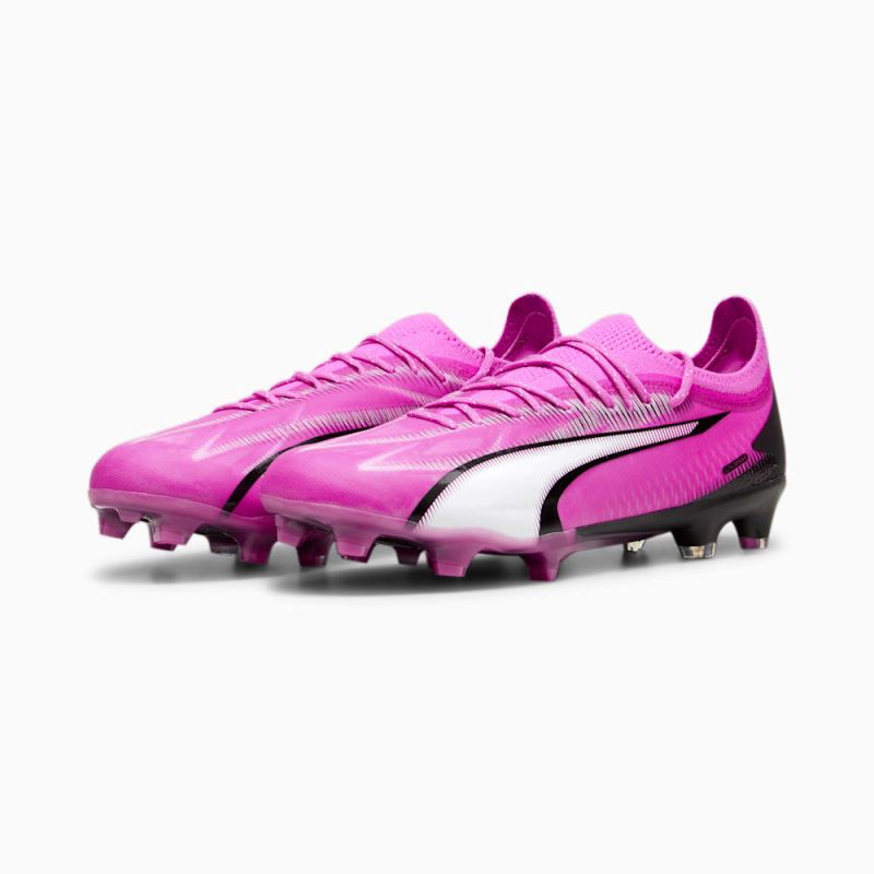 Puma | Men's ULTRA ULTIMATE FG/AG Soccer Cleats - Poison Pink-White-Black