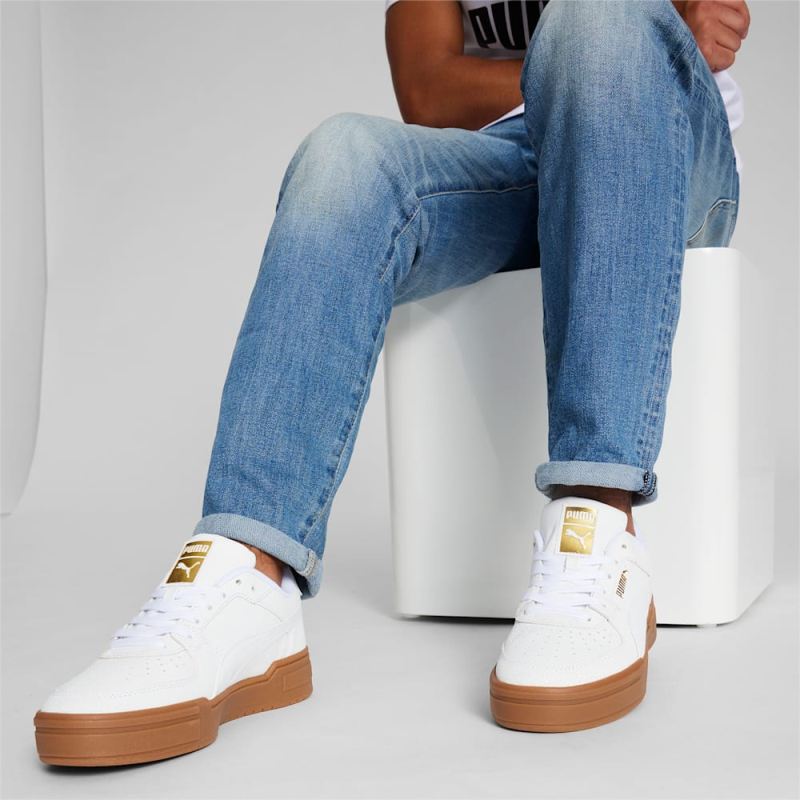 Puma | Men's CA Pro Heritage Sneakers - White-Team Gold