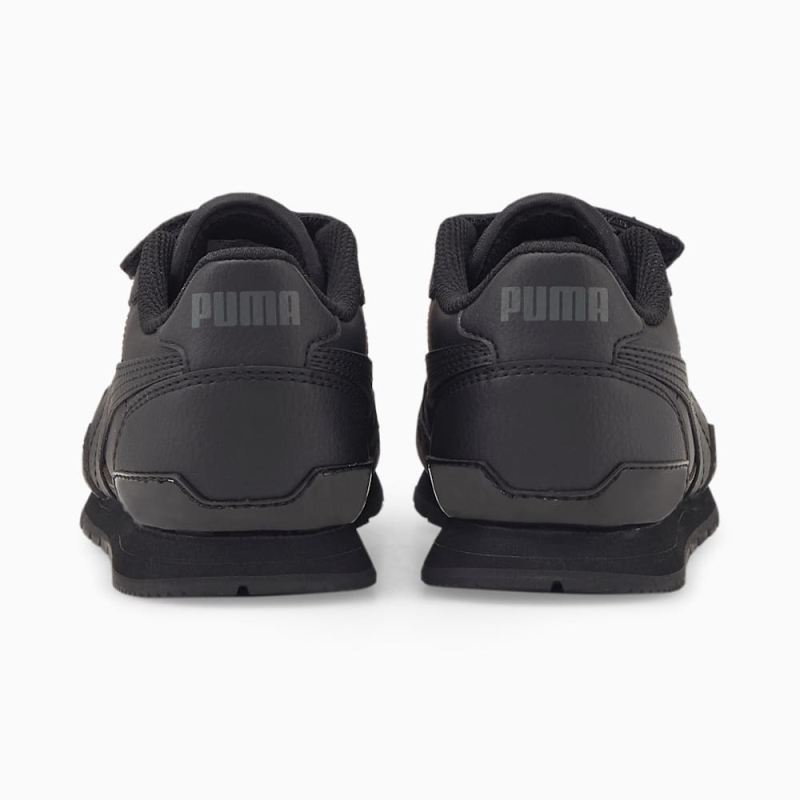 Puma | Girls ST Runner v3 Leather Little Kids Sneakers - Black-Black