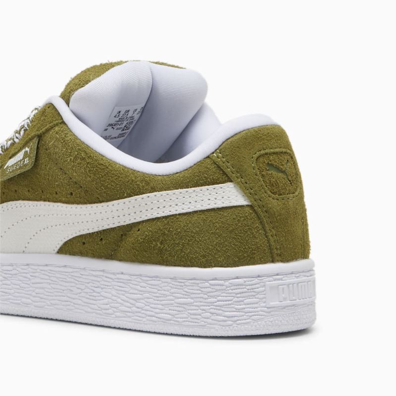 Puma | Women's Suede XL Soft Sneakers - Olive Green-White