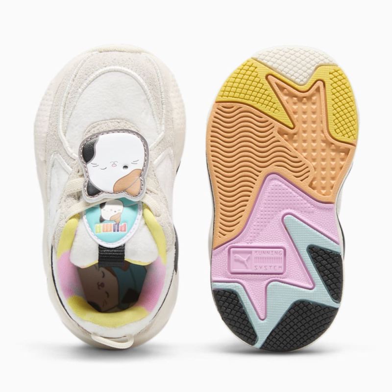 Puma | Girls Puma | Girls x SQUISHMALLOWS RS-X Cam Toddlers Sneakers - Warm White-Alpine Snow-Lemon Meringue