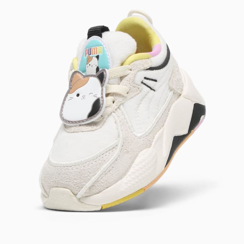 Puma | Girls Puma | Girls x SQUISHMALLOWS RS-X Cam Toddlers Sneakers - Warm White-Alpine Snow-Lemon Meringue