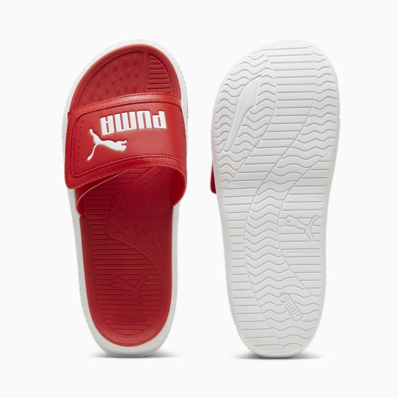 Puma | Men's SoftridePro 24 V Slides - For All Time Red-White - Click Image to Close