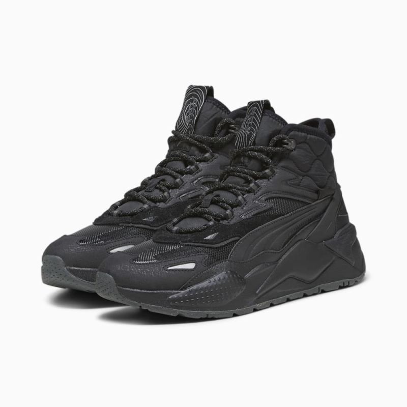 Puma | Men's RS-X Hi Sneakers - Black-Shadow Gray