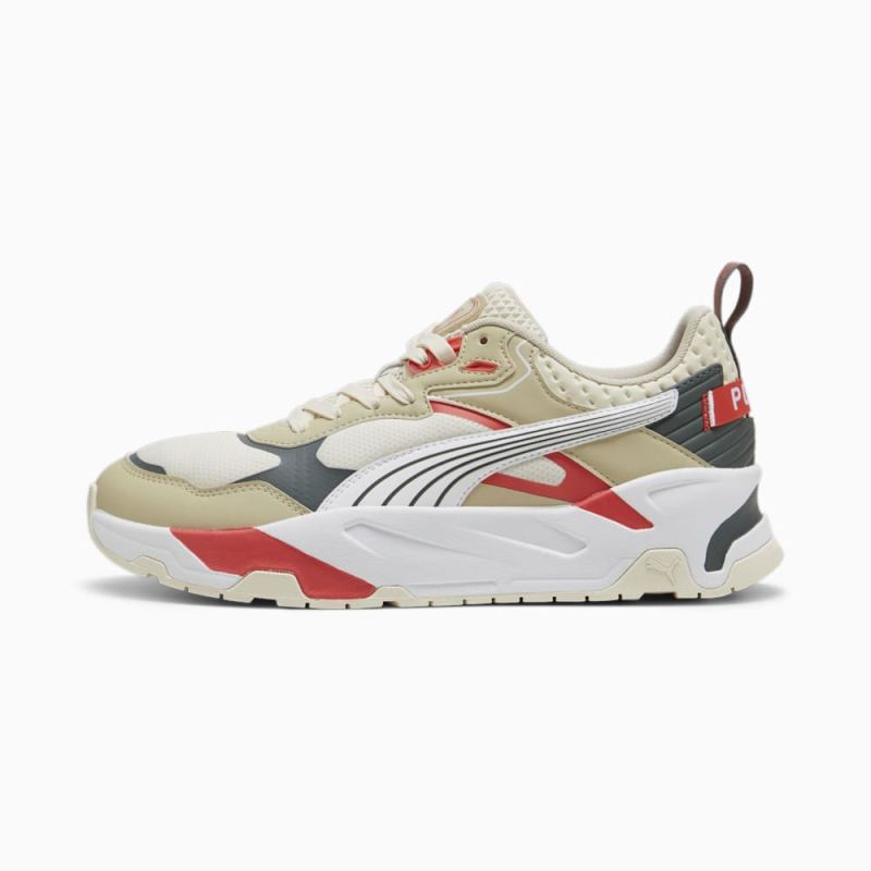 Puma | Men's Trinity Desert Road Sneakers - Alpine Snow-White-Putty-Active Red