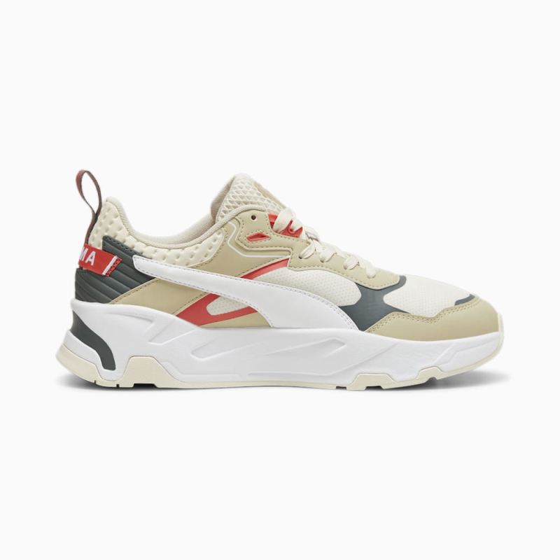 Puma | Men's Trinity Desert Road Sneakers - Alpine Snow-White-Putty-Active Red