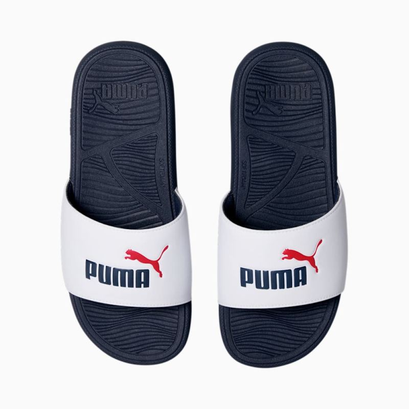 Puma | Men's Cool Cat 2.0 Slides - White-Parisian Night-Red