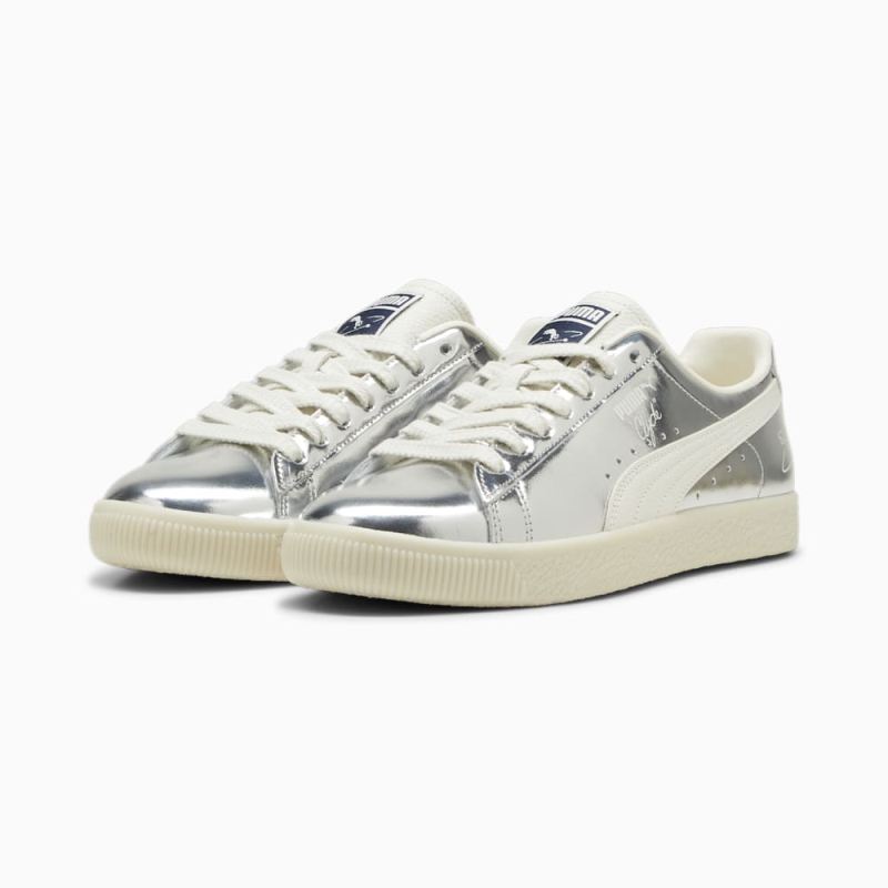 Puma | Women's Clyde 3024 Sneakers - Silver-Warm White