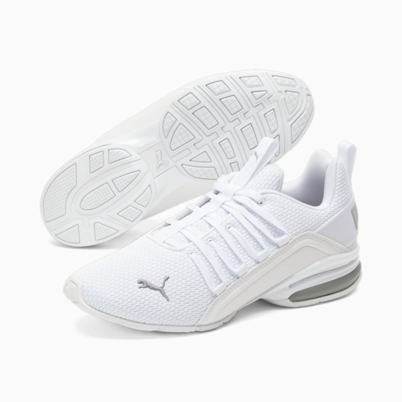 Puma | Men's Axelion Refresh Running Shoes - White-Silver