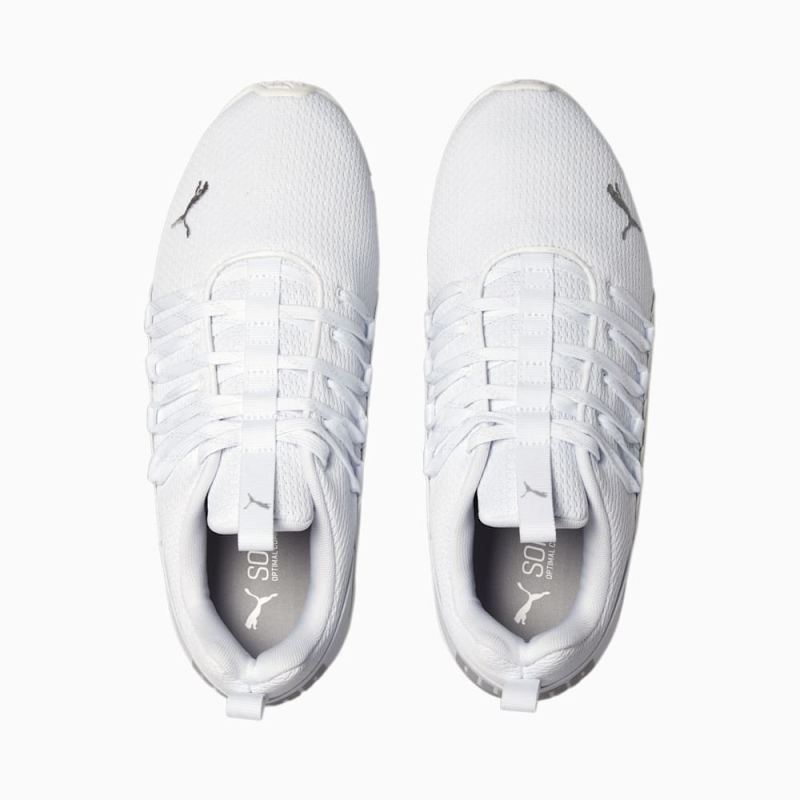 Puma | Men's Axelion Refresh Running Shoes - White-Silver