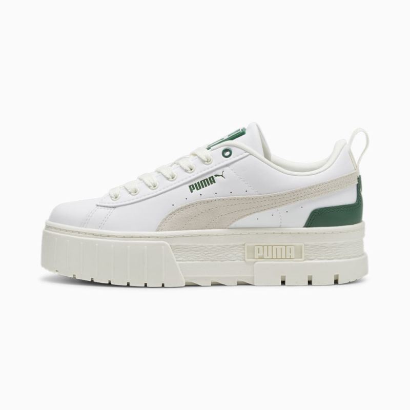 Puma | Women's Mayze Sneakers - White-Vine - Click Image to Close