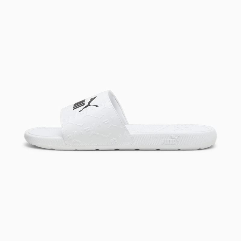 Puma | Men's Cool Cat 2.0 Superlogo Sandals - White-Black