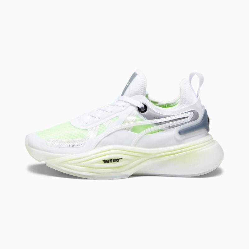 Puma | Women's PWR NITRO Squared Training Shoes - White-Speed Green