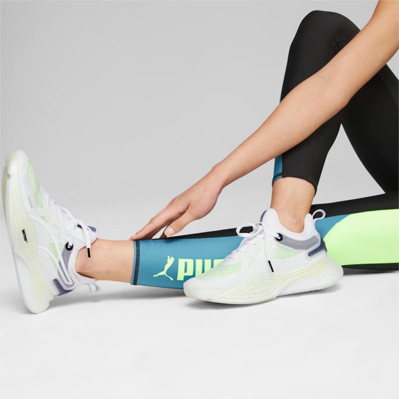 Puma | Women's PWR NITRO Squared Training Shoes - White-Speed Green