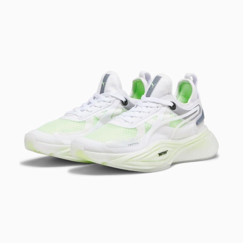 Puma | Women's PWR NITRO Squared Training Shoes - White-Speed Green