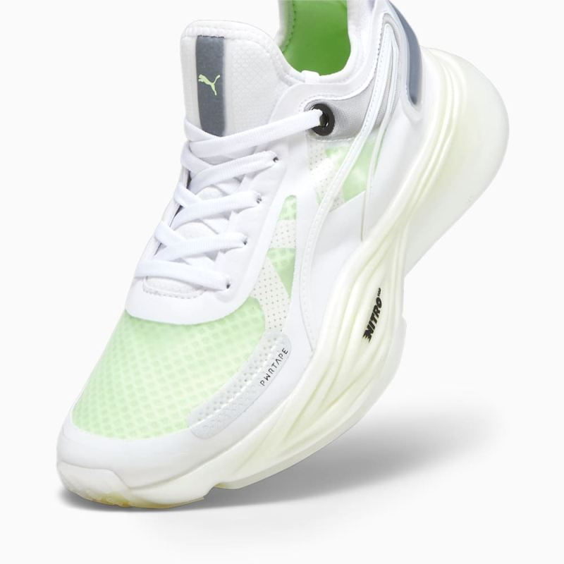 Puma | Women's PWR NITRO Squared Training Shoes - White-Speed Green