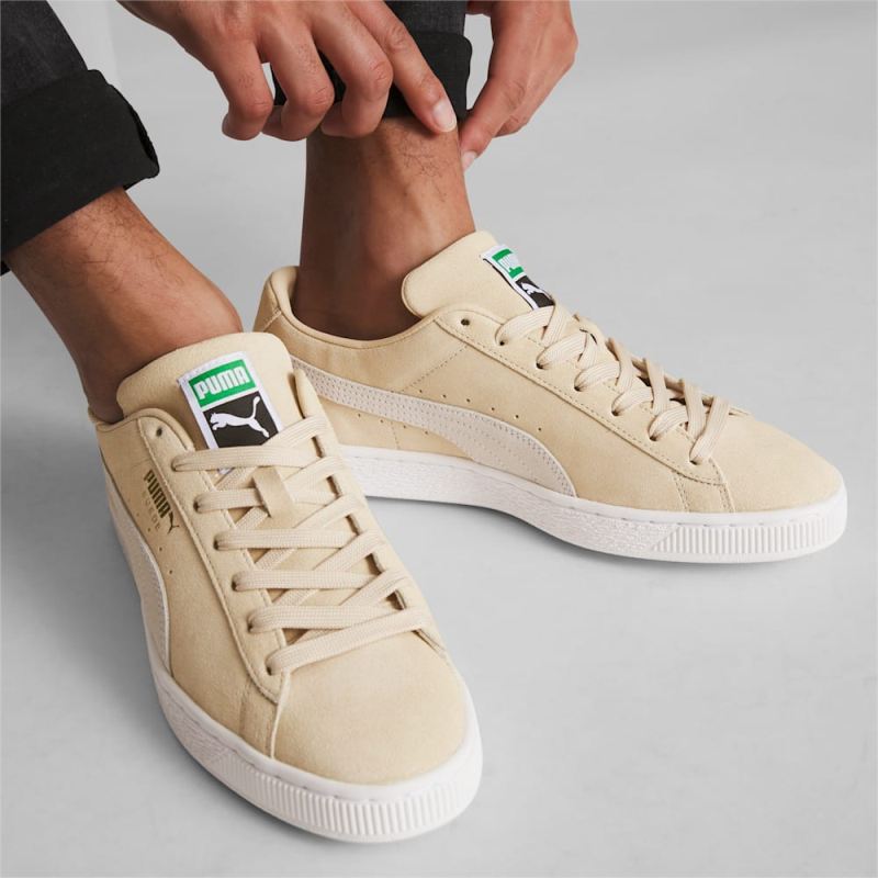 Puma | Men's Suede Classic XXI Sneakers - Granola-White-Team Gold