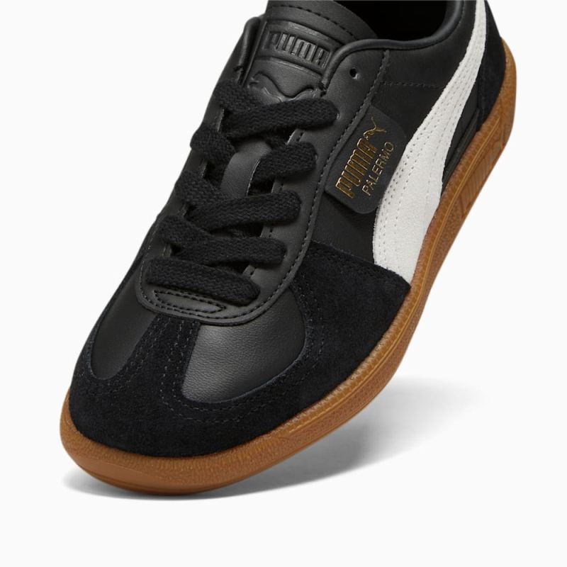 Puma | Women's Palermo Leather Sneakers - Black-Feather Gray-Gum