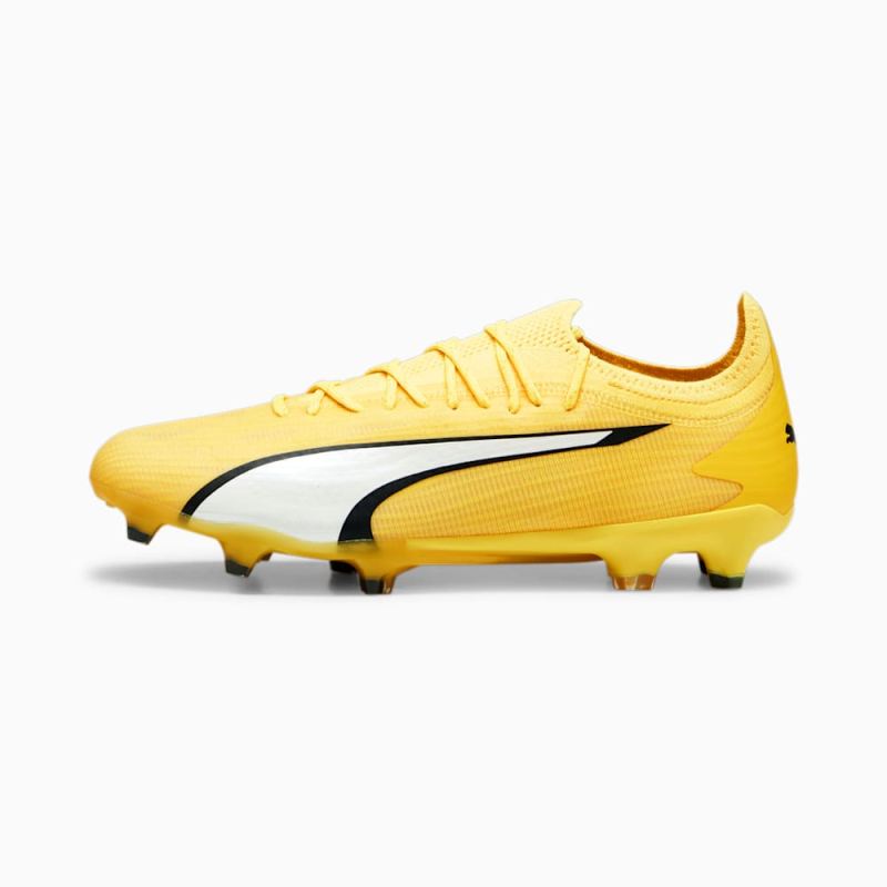 Puma | Men's ULTRA ULTIMATE FG/AG Soccer Cleats - Yellow Blaze-White-Black