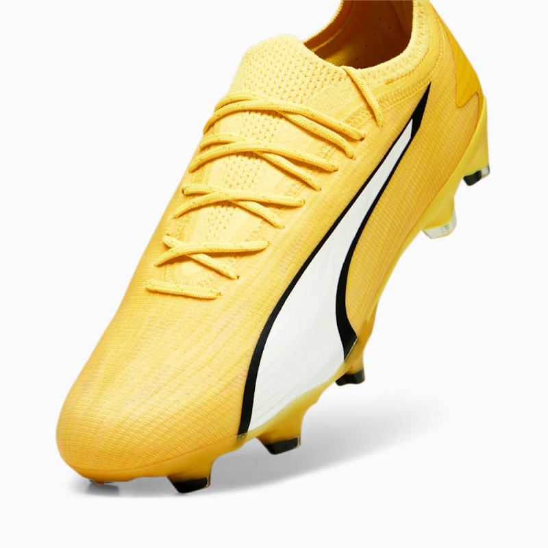 Puma | Men's ULTRA ULTIMATE FG/AG Soccer Cleats - Yellow Blaze-White-Black