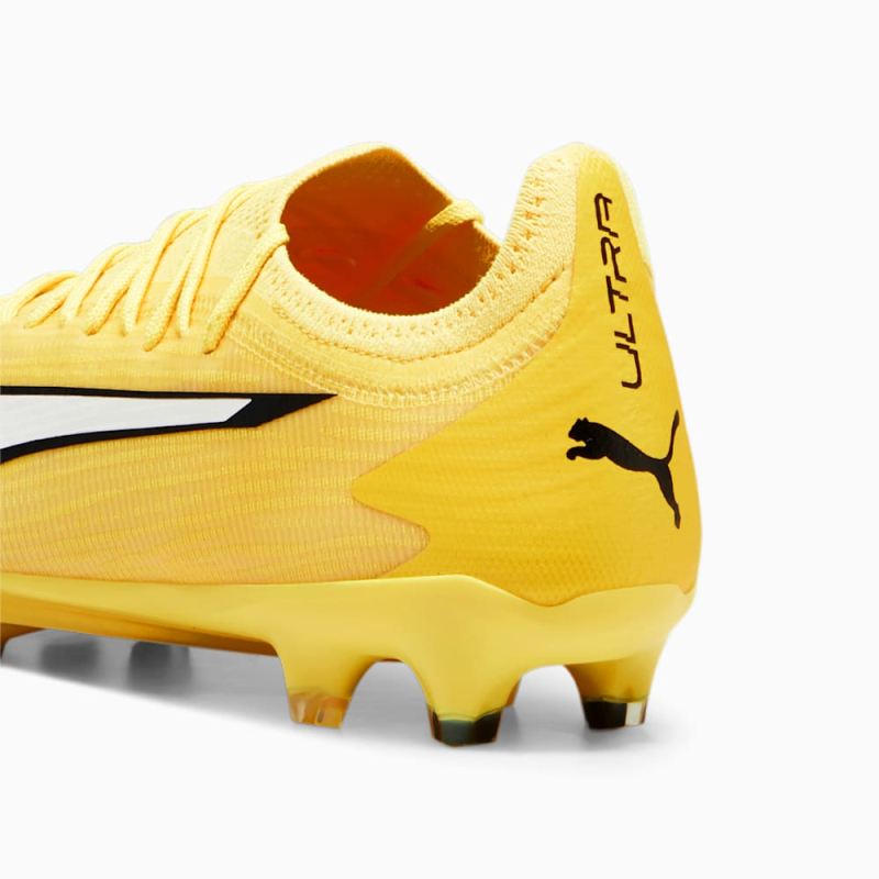 Puma | Men's ULTRA ULTIMATE FG/AG Soccer Cleats - Yellow Blaze-White-Black