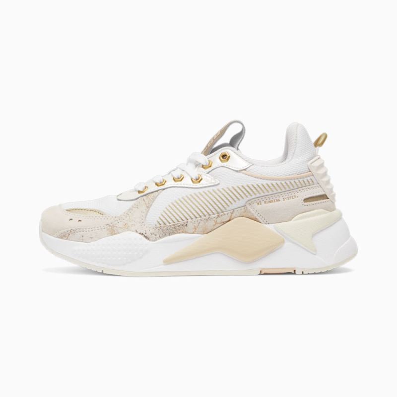 Puma | Women's RS-X Glimmer Sneakers - White-Gold-Warm White