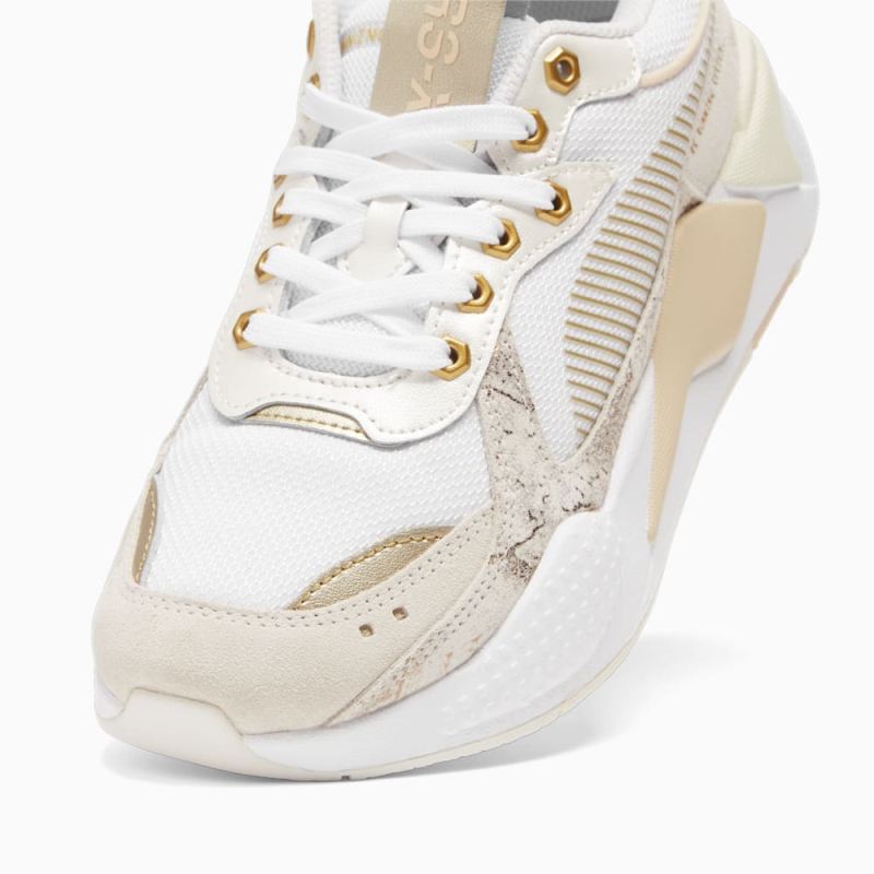 Puma | Women's RS-X Glimmer Sneakers - White-Gold-Warm White