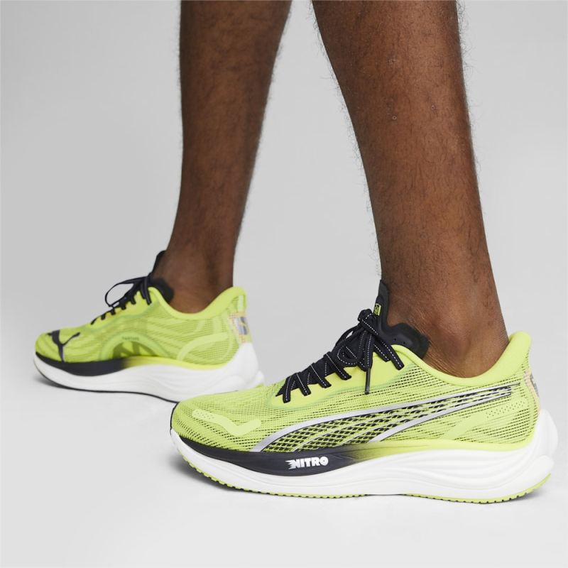 Puma | Men's Velocity NITRO 3 Psychedelic Rush Running Shoes - Lime Pow-Black-Silver