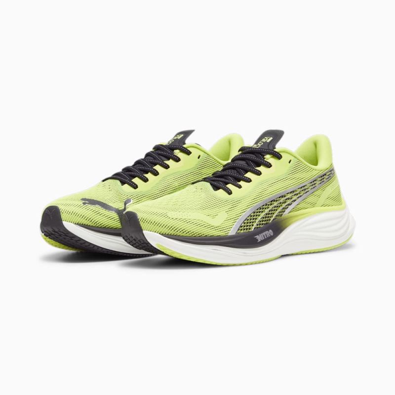 Puma | Men's Velocity NITRO 3 Psychedelic Rush Running Shoes - Lime Pow-Black-Silver