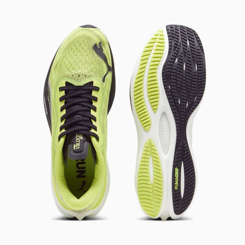 Puma | Men's Velocity NITRO 3 Psychedelic Rush Running Shoes - Lime Pow-Black-Silver