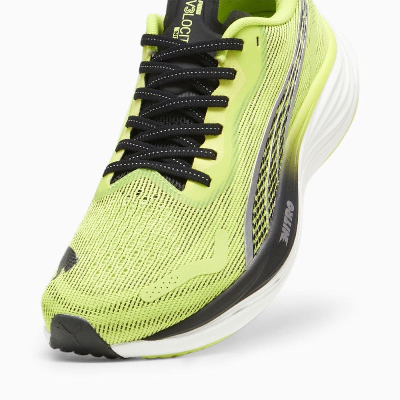 Puma | Men's Velocity NITRO 3 Psychedelic Rush Running Shoes - Lime Pow-Black-Silver