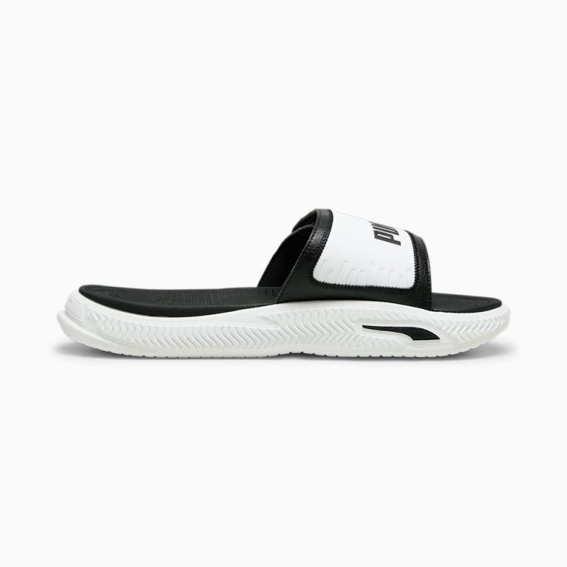 Puma | Women's SoftridePro 24 V Slides - Black-Black-White