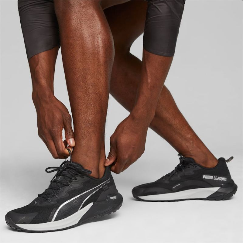 Puma | Men's SEASONS Fast-Trac NITRO 2 Running Shoes - Black-Dark Coal