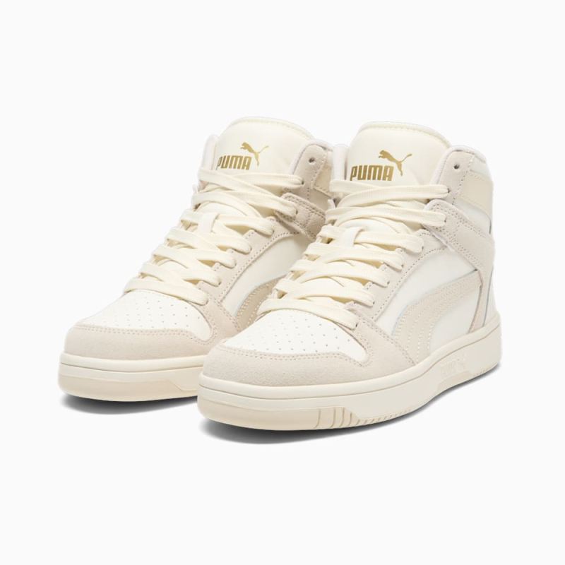 Puma | Women's Rebound LayUP SL Sneakers - Warm White-Alpine Snow-Sugared Almond