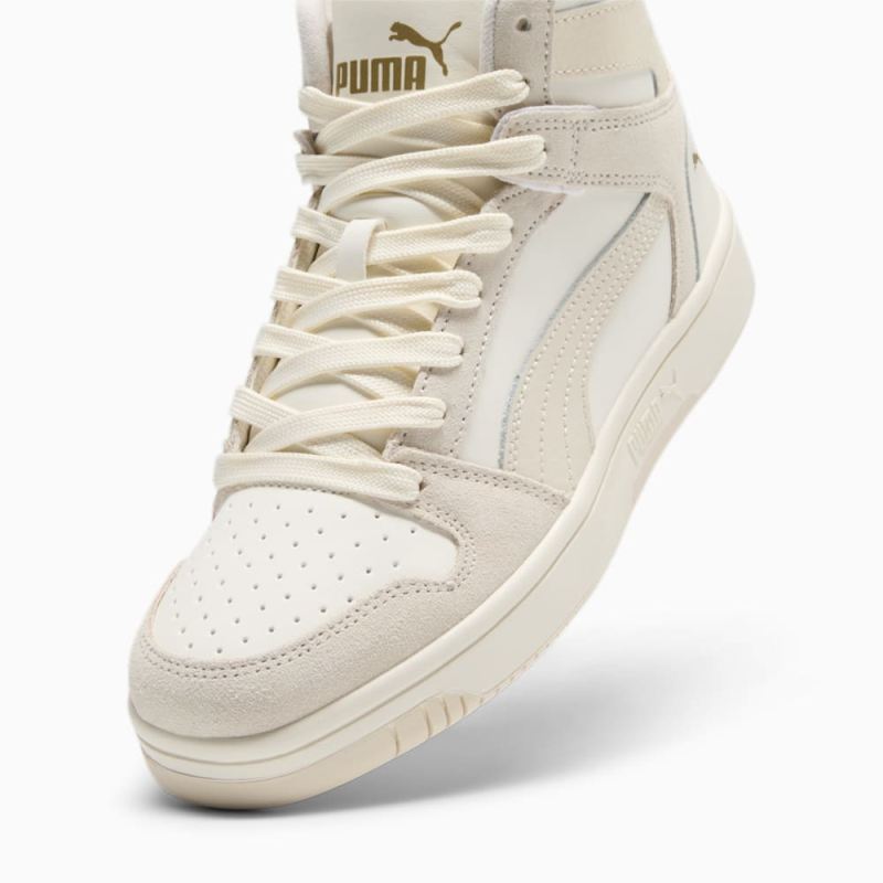 Puma | Women's Rebound LayUP SL Sneakers - Warm White-Alpine Snow-Sugared Almond