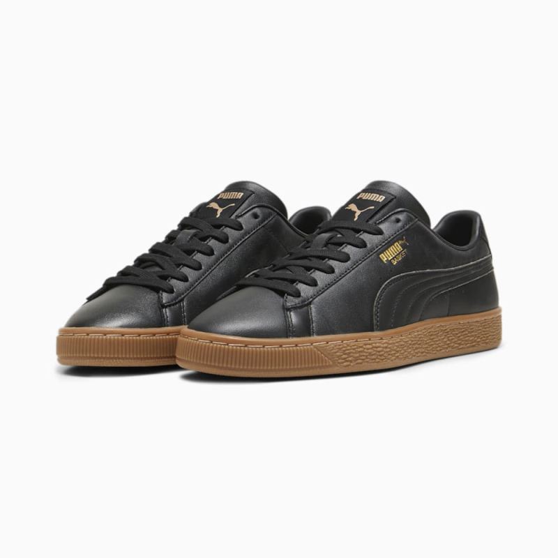 Puma | Men's Basket Classic XXI Sneakers - Black-Black-Gold