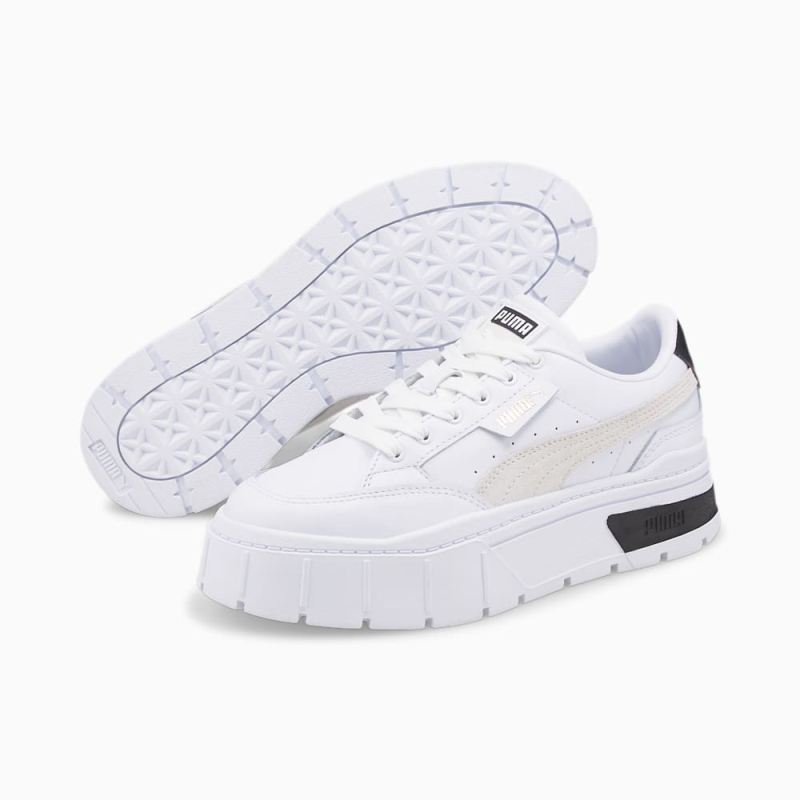 Puma | Women's Mayze Stack Sneakers - White-Vaporous Gray