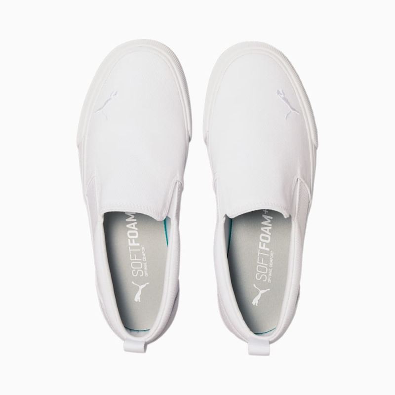 Puma | Women's Bari Slip-On Comfort Shoes - White-Silver