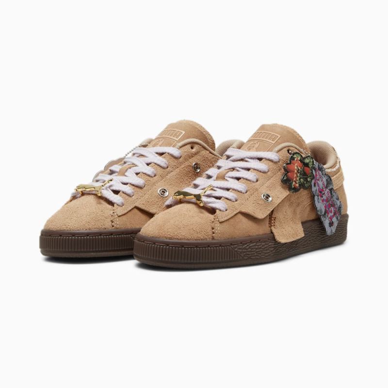 Puma | Women's x X-GIRL Suede Sneakers - Dusty Tan-Toasted Almond