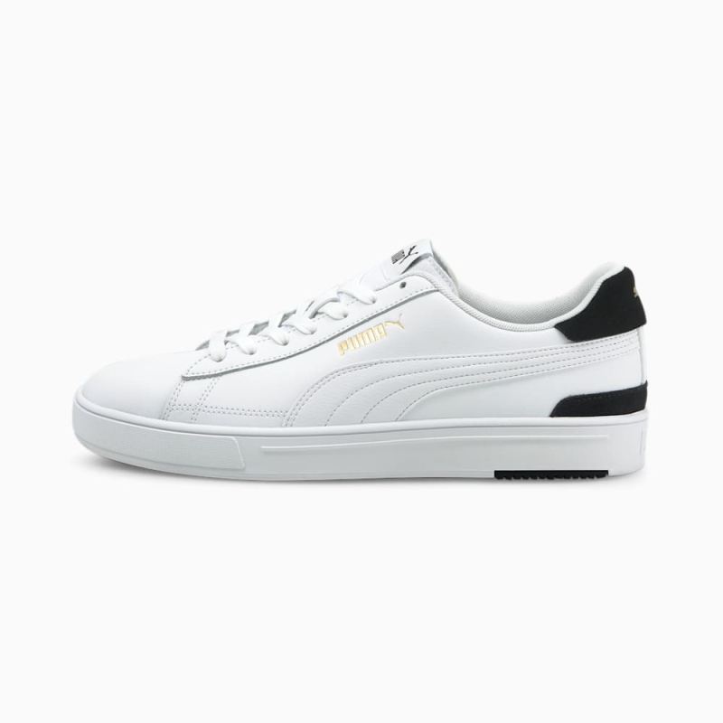 Puma | Men's Serve Pro Sneakers - White-White-Team Gold-Black