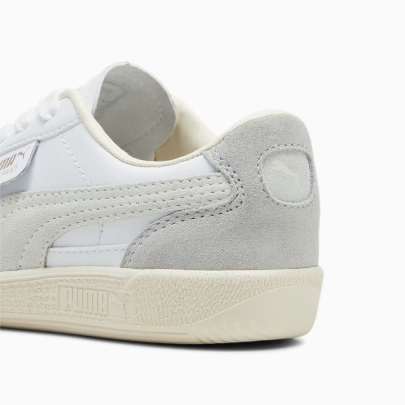 Puma | Boys Palermo Leather Little Kids Sneakers - White-Cool Light Gray-Sugared Almond