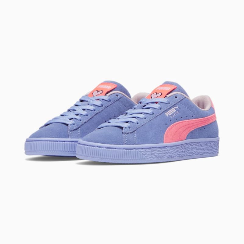 Puma | Girls Suede Valentines Big Kids Sneakers - Elektro Purple-Ignite Pink