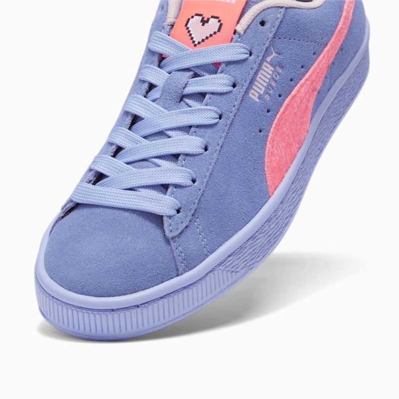 Puma | Girls Suede Valentines Big Kids Sneakers - Elektro Purple-Ignite Pink