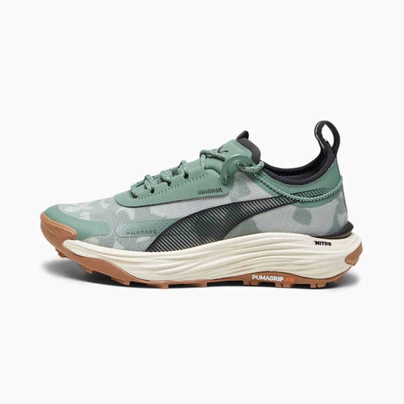 Puma | Women's SEASONS Voyage NITRO 3 Running Shoes - Eucalyptus-Alpine Snow-Black