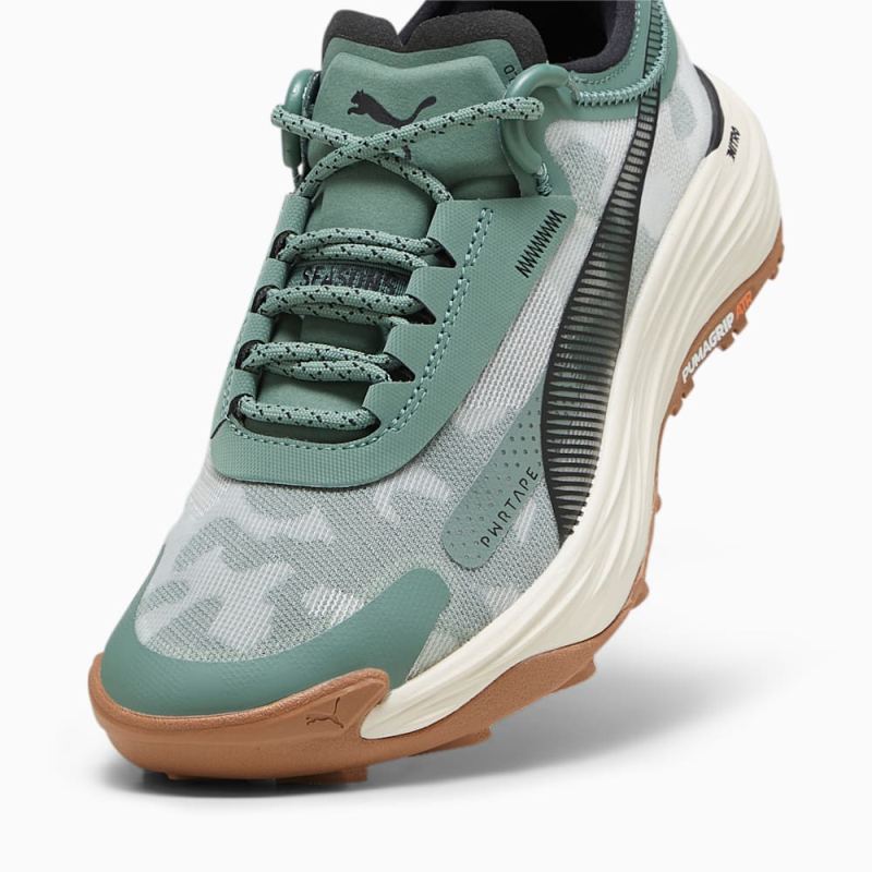 Puma | Women's SEASONS Voyage NITRO 3 Running Shoes - Eucalyptus-Alpine Snow-Black