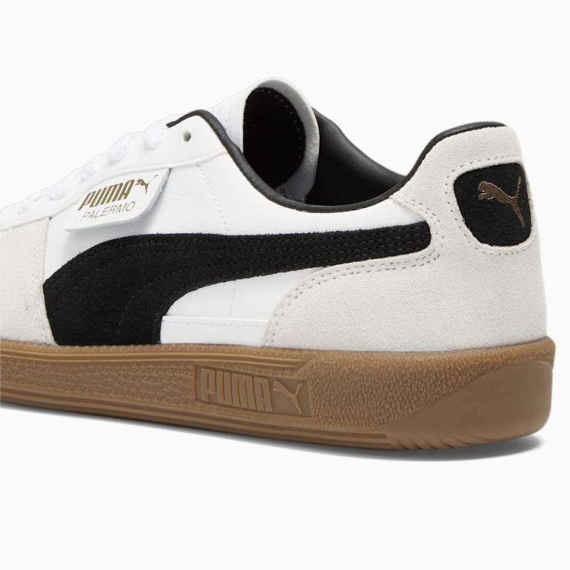 Puma | Men's Palermo Leather Sneakers - White-Vapor Gray-Gum