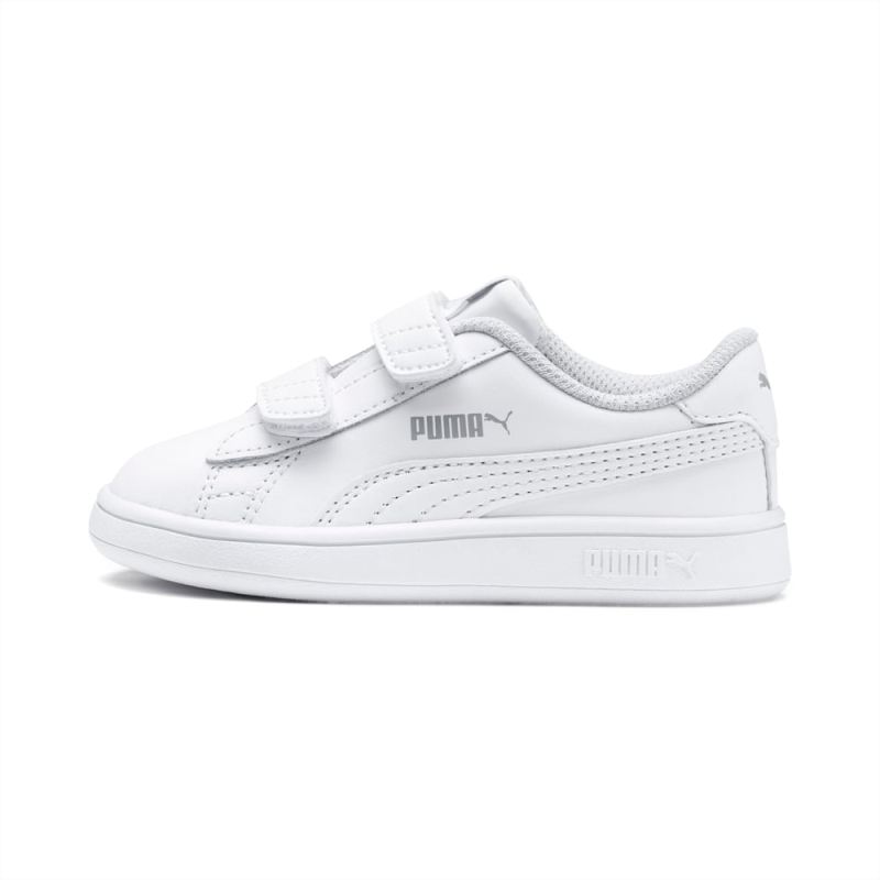 Puma | Girls Puma | Girls Smash v2 Toddler Shoes - White-White - Click Image to Close