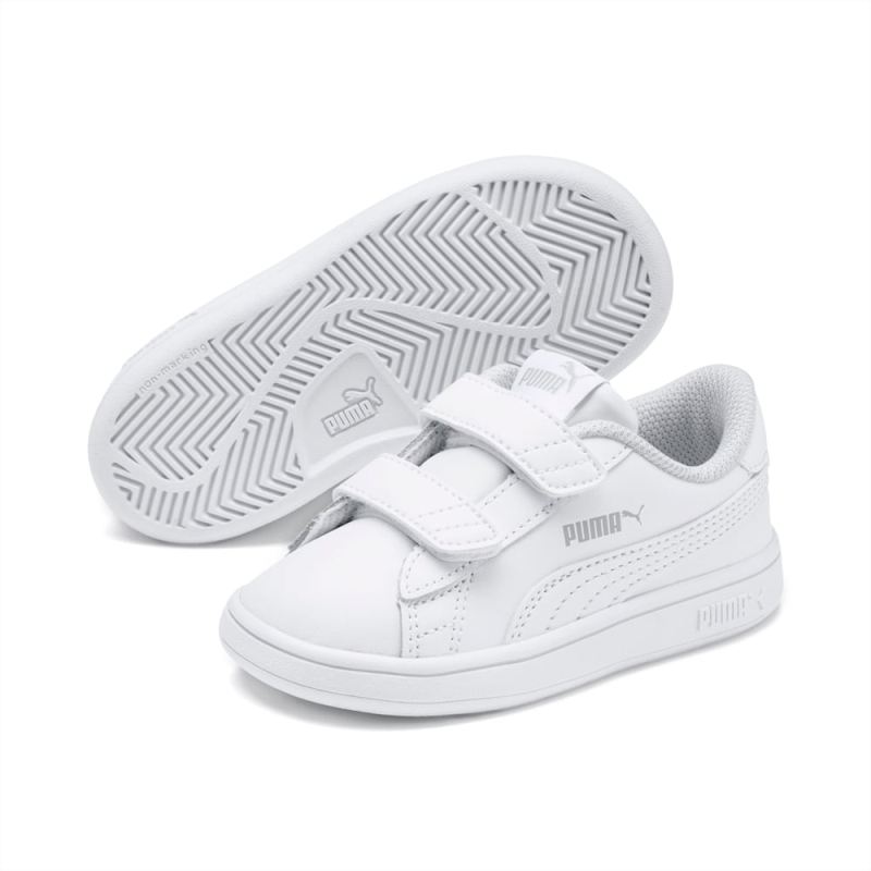 Puma | Girls Puma | Girls Smash v2 Toddler Shoes - White-White