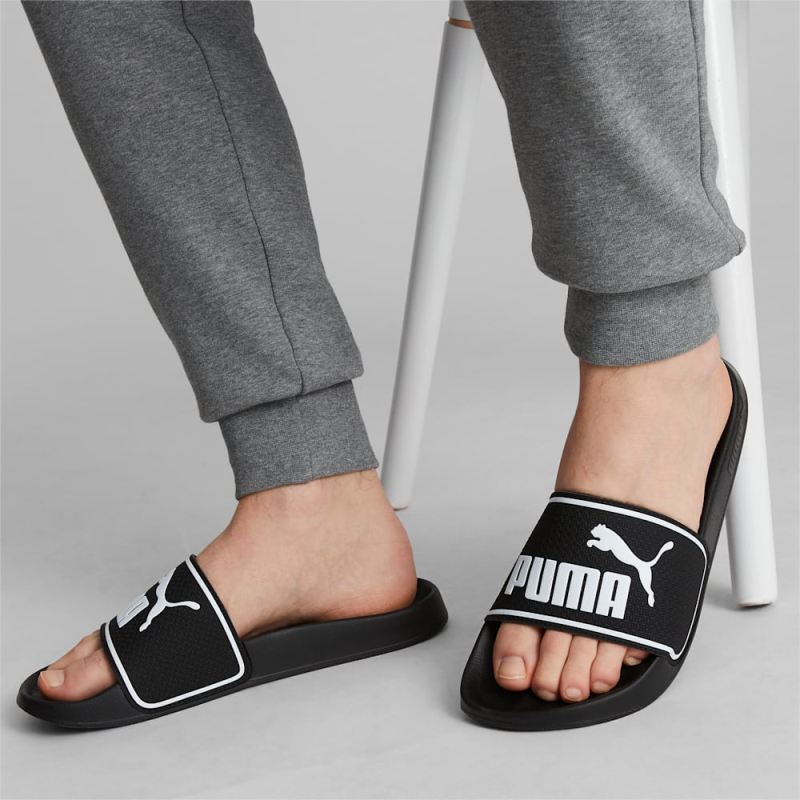 Puma | Men's Leadcat 2.0 Slides - Black-White