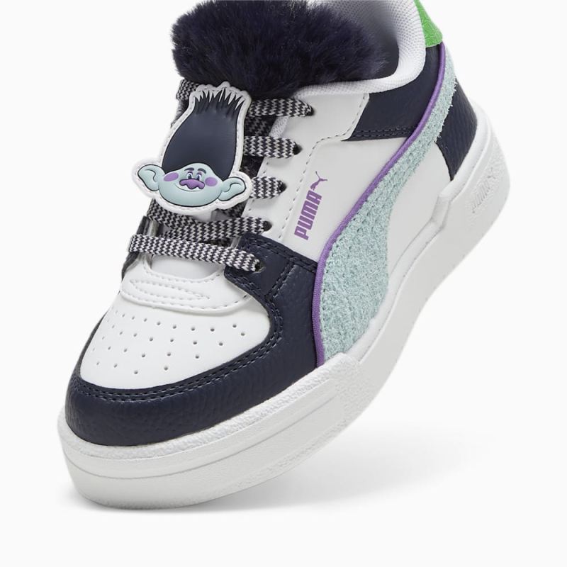 Puma | Girls Puma | Girls x TROLLS CA Pro Little Kids Sneakers - White-Navy